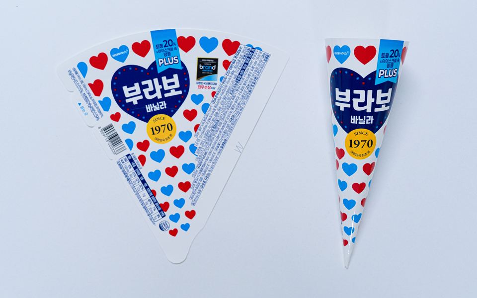 콘 아이스크림 종이 원단과 성형된 콘